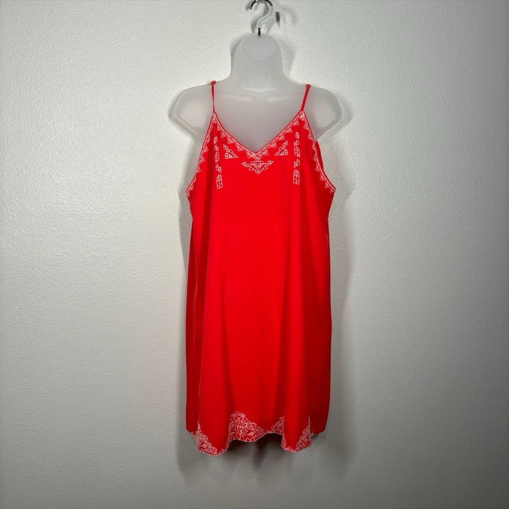 Blu Pepper Orange Boho Embroried Summer Dress Size Large